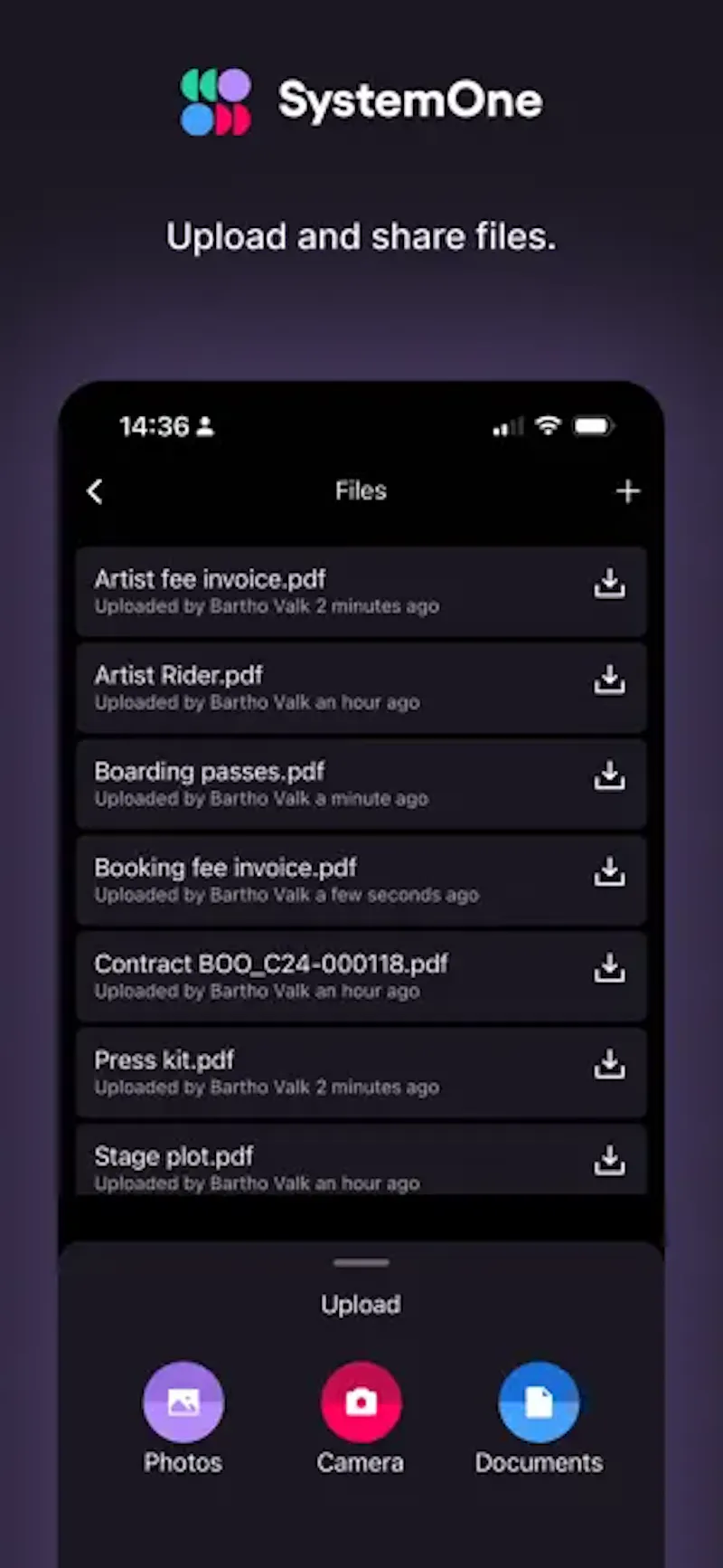 SystemOne Mobile App for artist booking screenshot 5