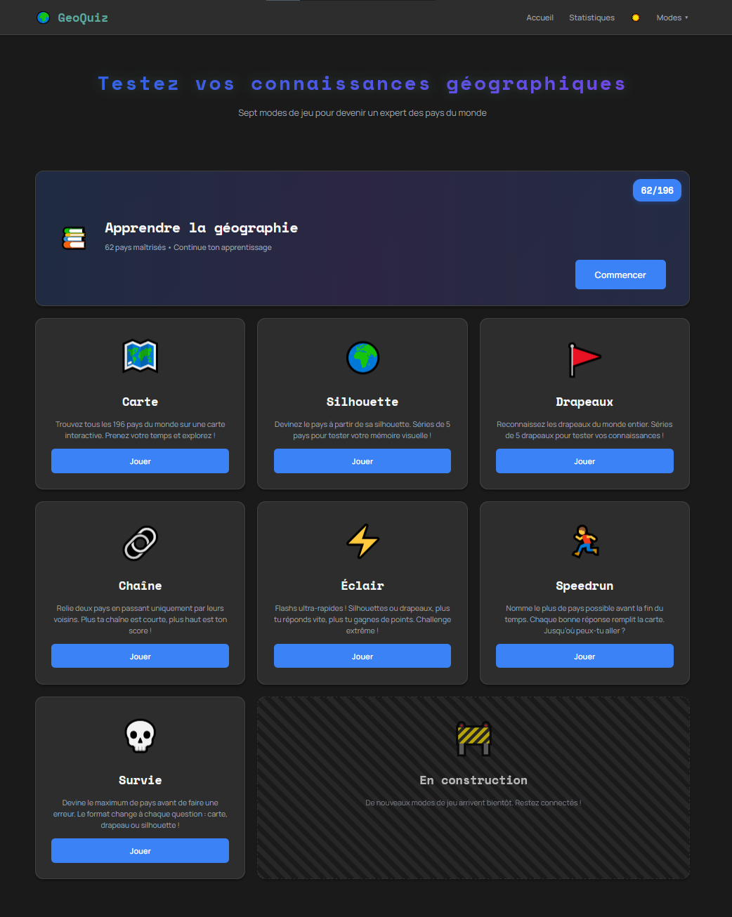 GeoQuiz - Main product screenshot demonstrating key features and user interface