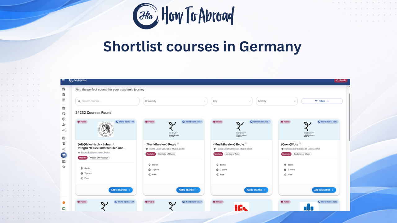 HowToAbroad: Application Tracker gallery image