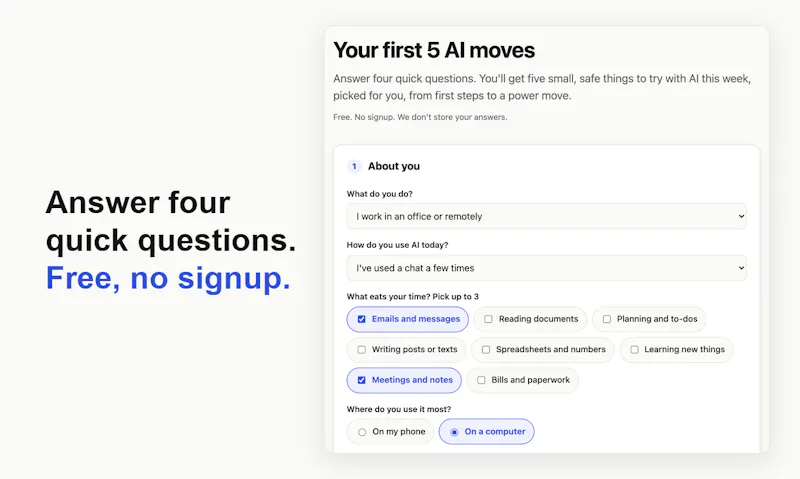 Your First 5 AI Moves screenshot 2
