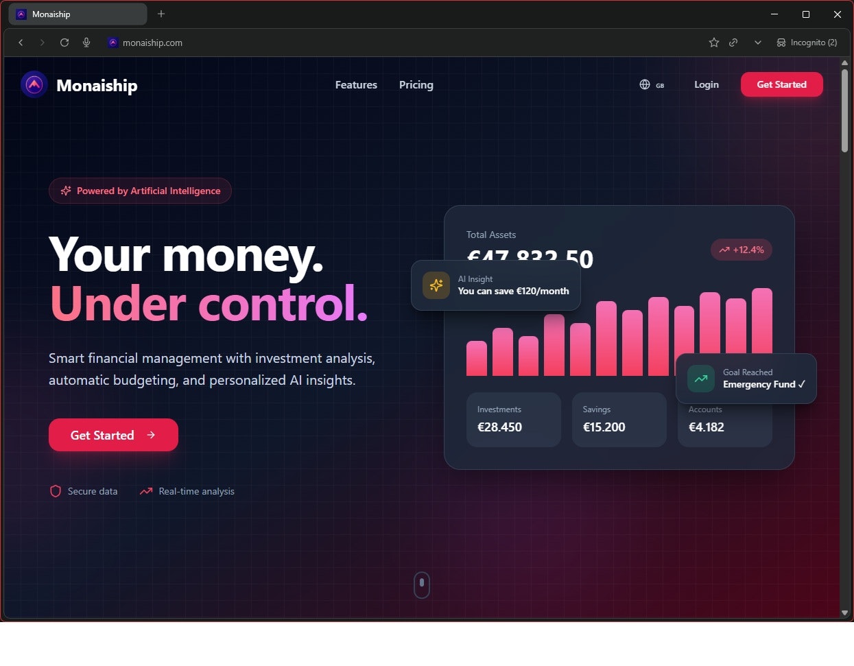 Monaiship - Main product screenshot demonstrating key features and user interface