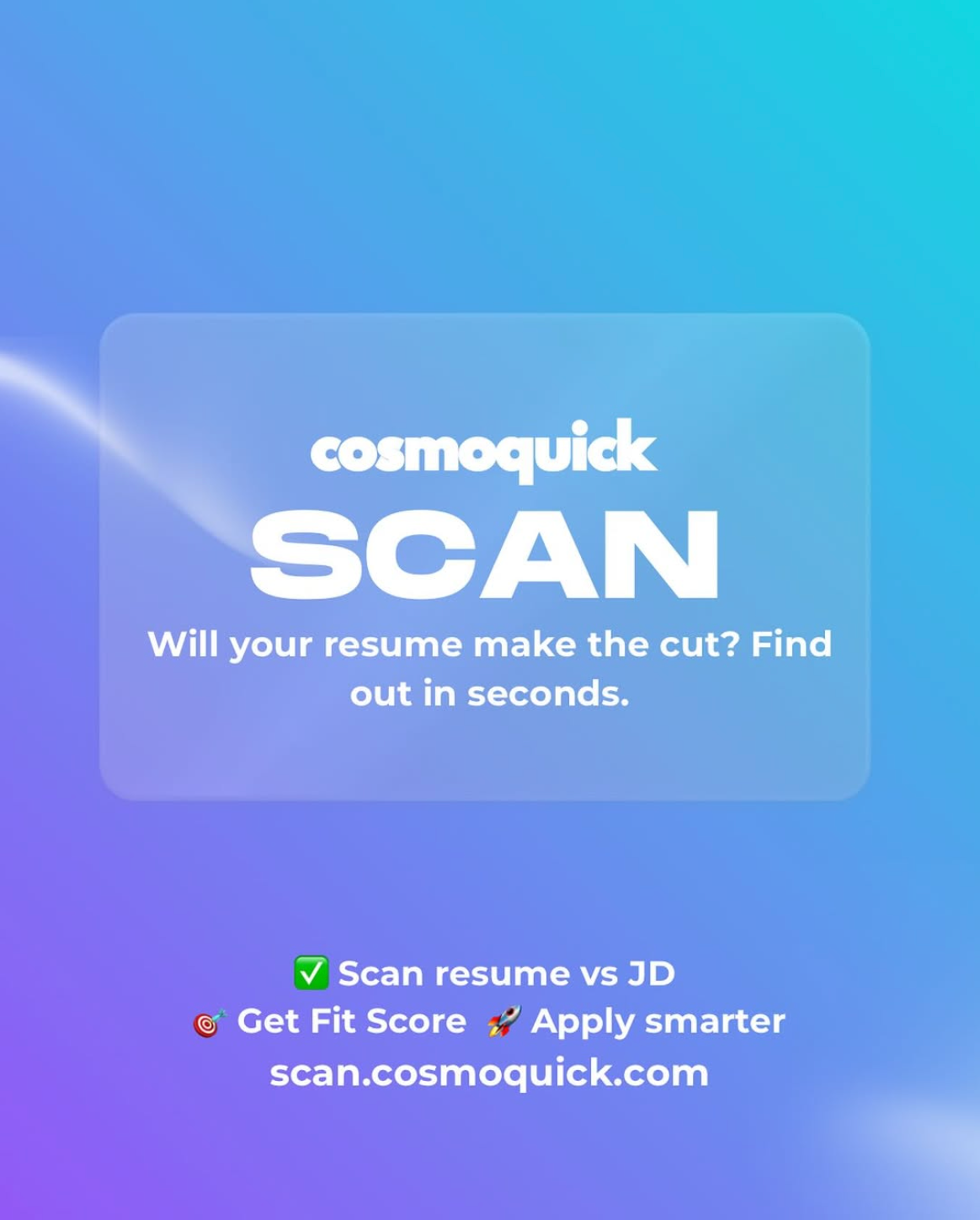 CosmoQuick Scan - Sort Resume At The Speed of Light. media 1