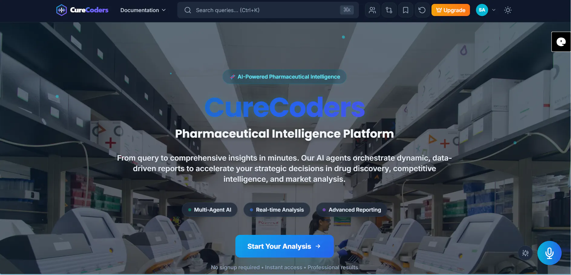 CureCoders — Pharma Intelligence 截图