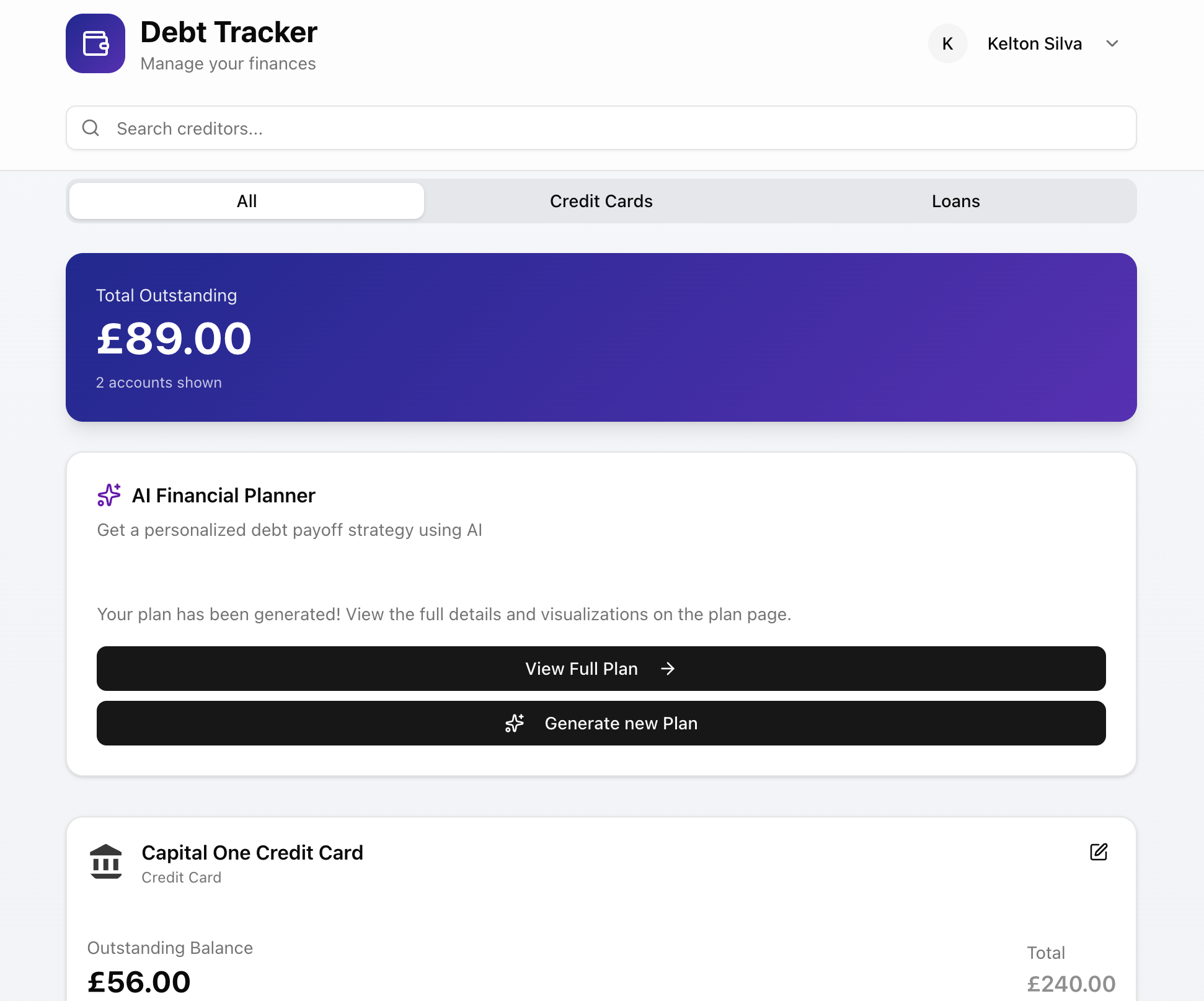 Ai Debt Tracker gallery image