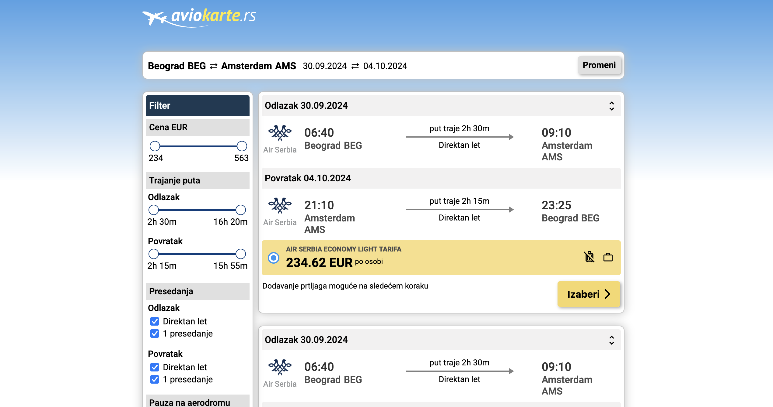 Avio Maps of Serbia - เครื่องมือค้นหาตั๋วสายการบินสำหรับตลาดเซอร์เบีย media 3