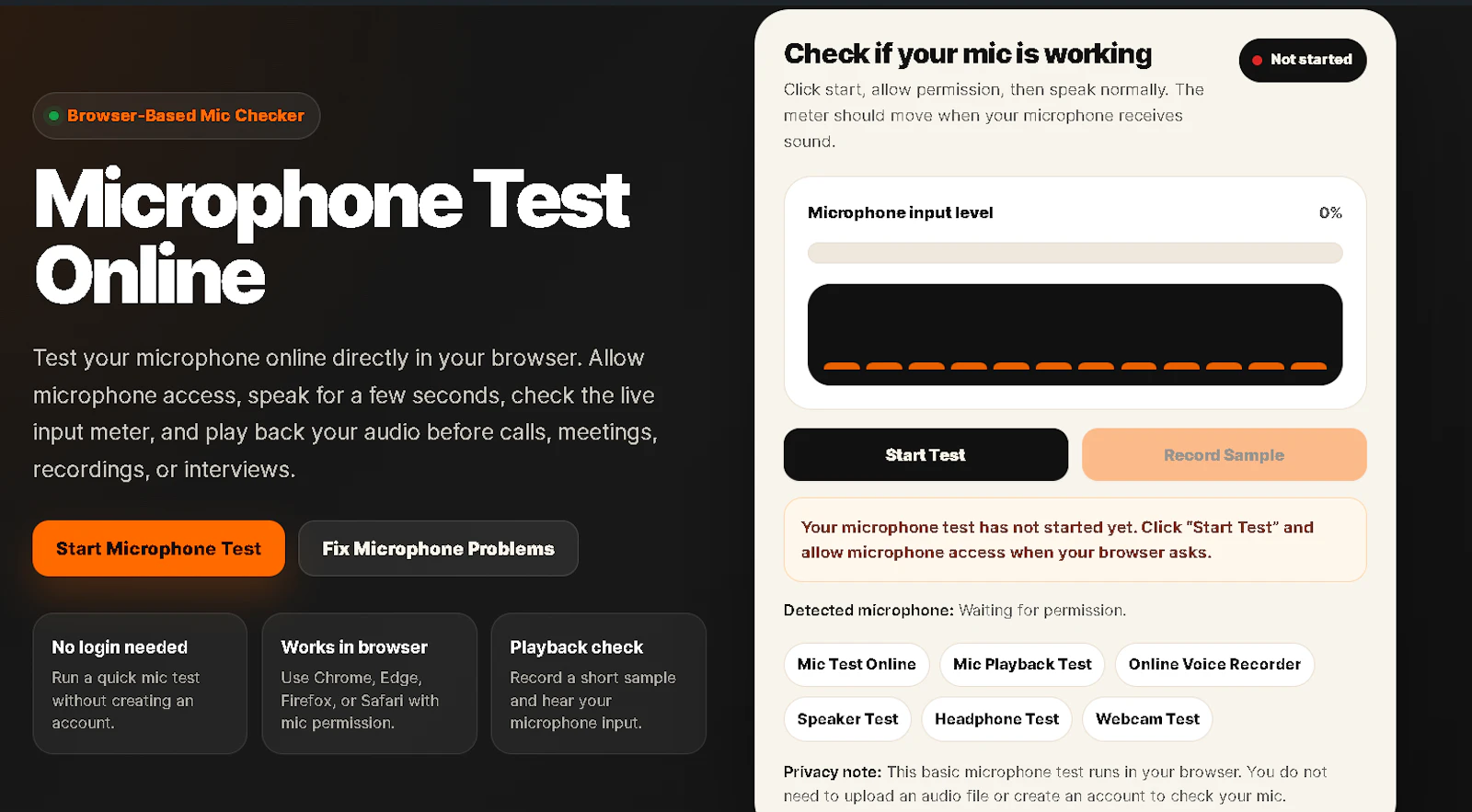 Microphone Test Online screenshot 2