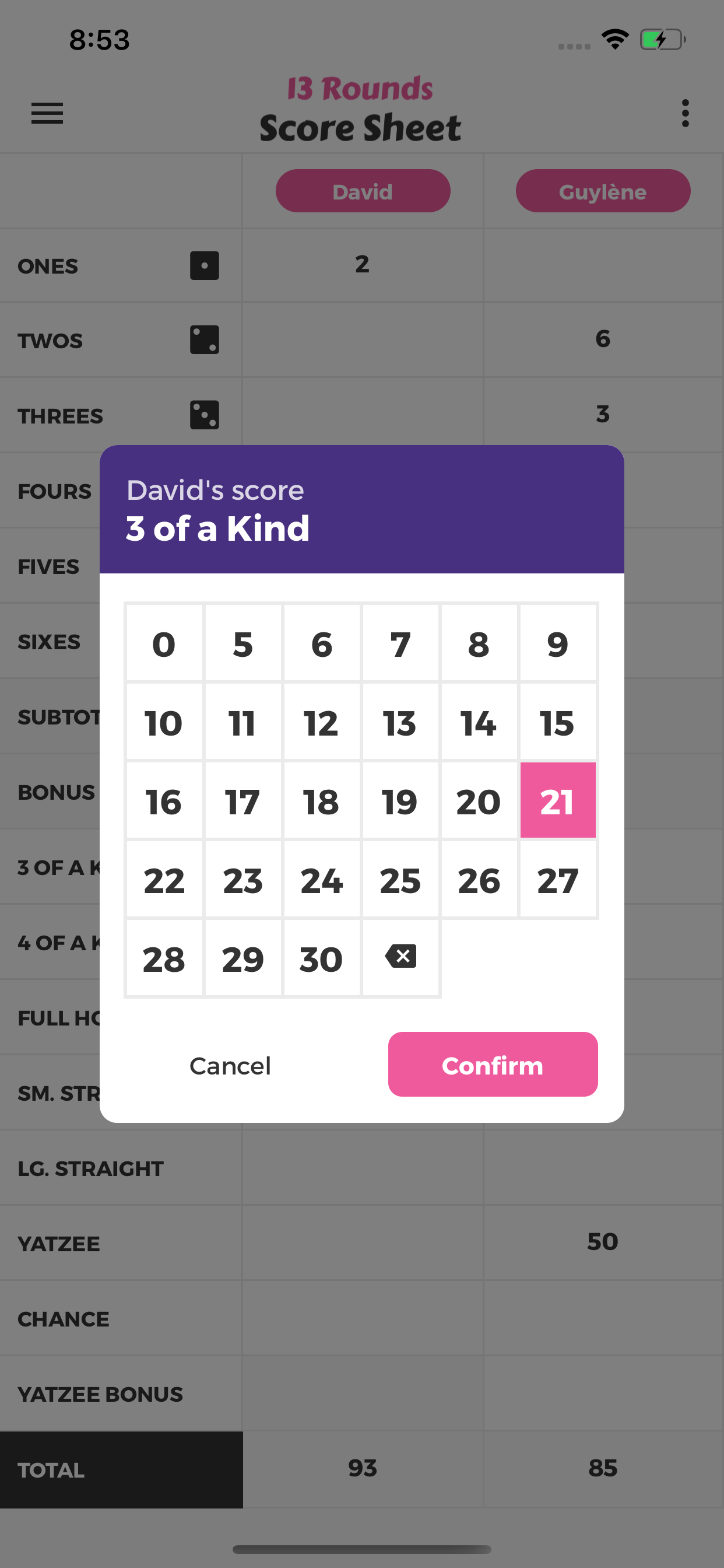 13 Rounds Score Sheet gallery image