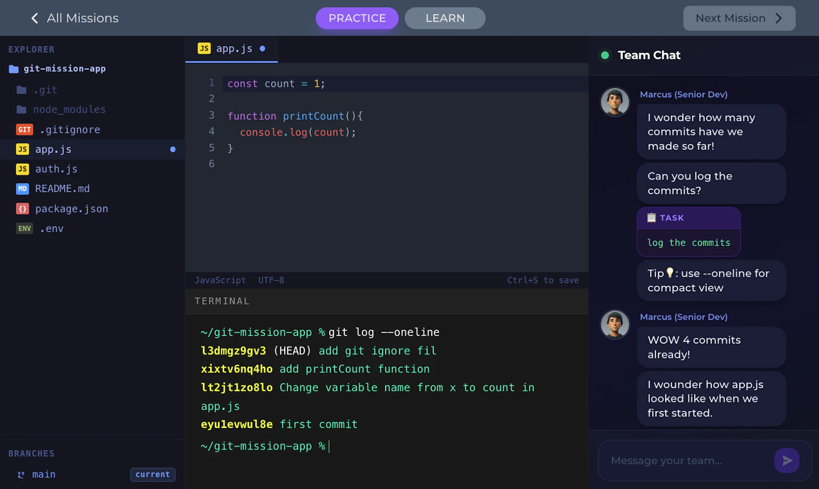 GitMission screenshot 2