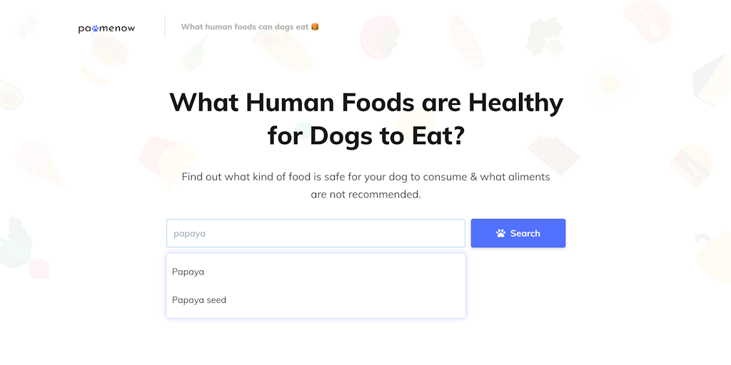 What Human Foods Can Dogs Eat? - A simple app to check what human foods can dogs eat | Product Hunt