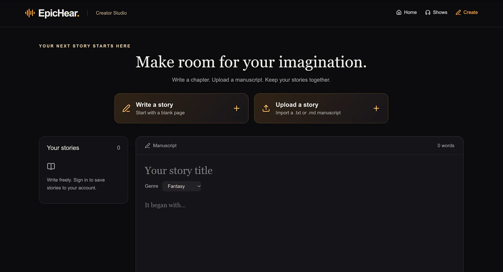 EpicHear - Audio Dramas screenshot 2