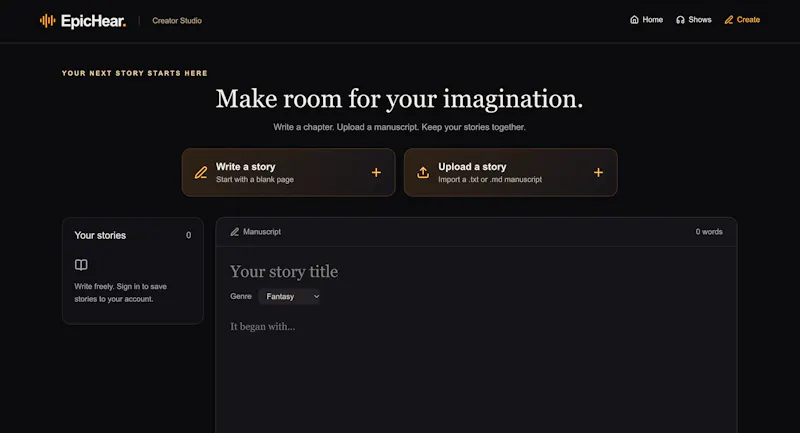 EpicHear - Audio Dramas screenshot 2
