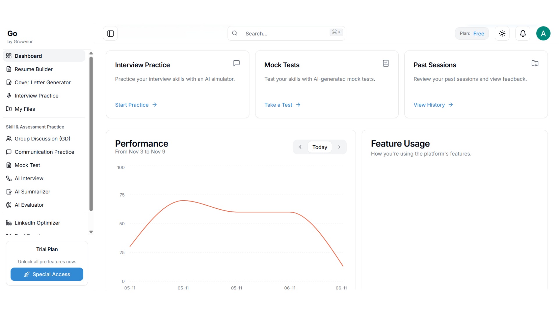 Go by Growvior - Main screenshot showing features and interface