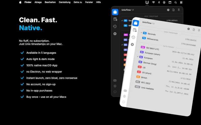 UnixTime screenshot 2