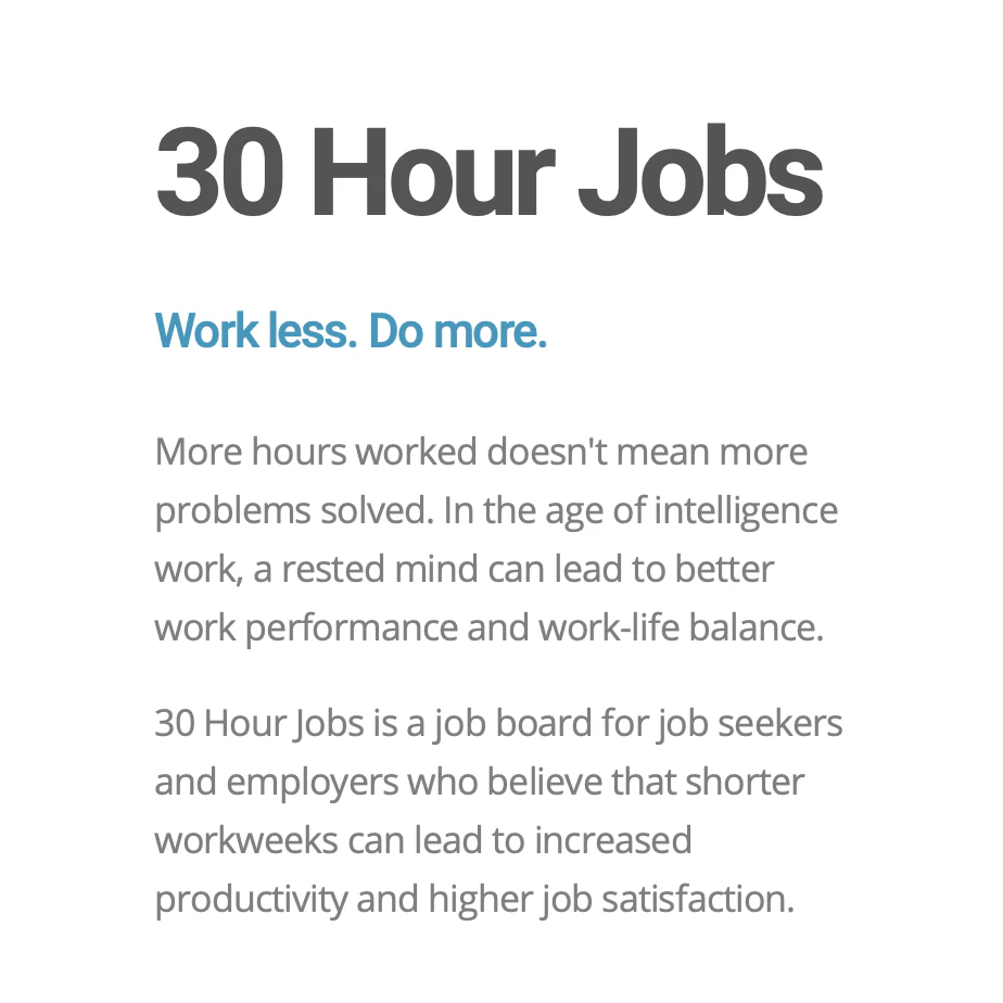 30 Hour Jobs