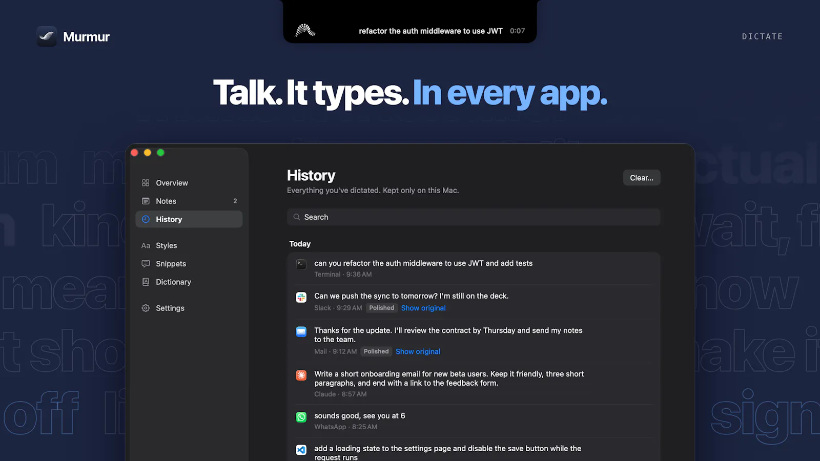 Murmur screenshot 2