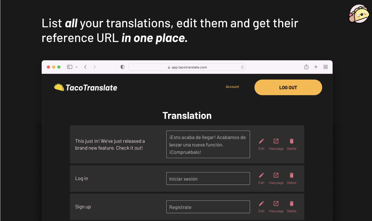 Media Tacotranslate - Terjemahkan aplikasi bertindak balas ke mana -mana bahasa dalam beberapa minit 7