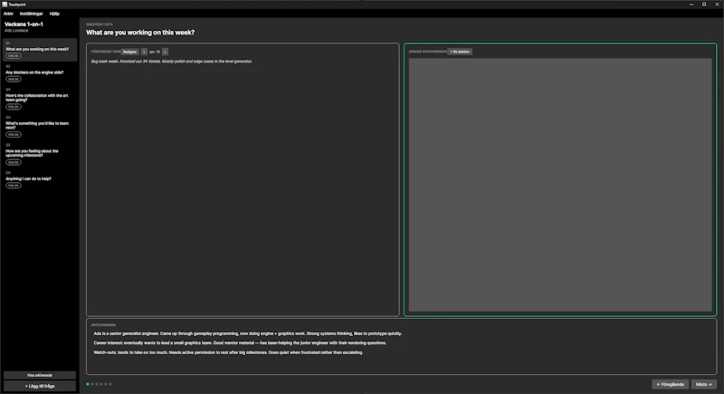 Touchpoint screenshot 1