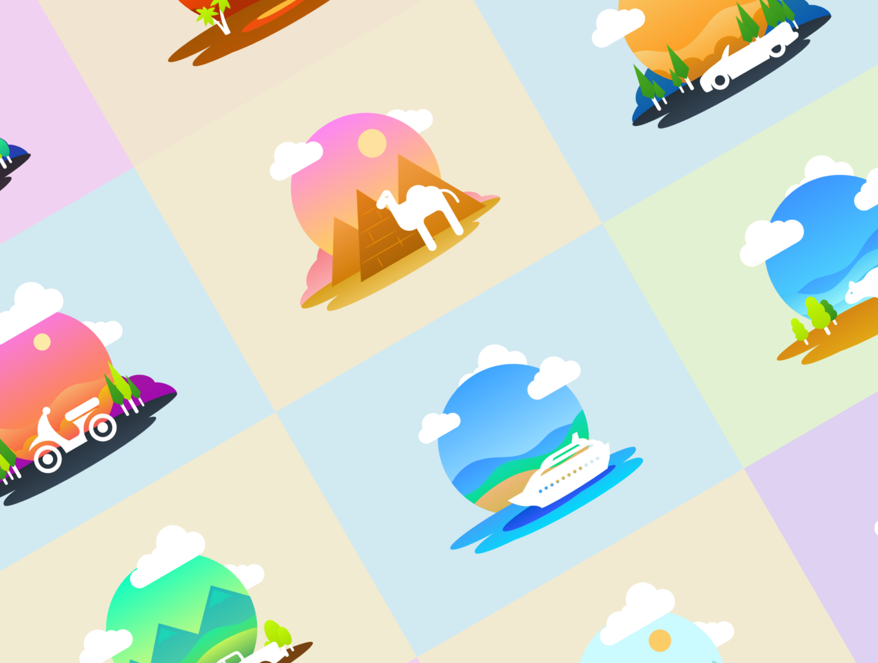 Travel Illustration Set gallery image