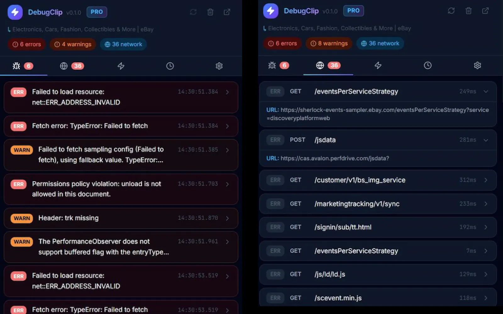 DebugClip screenshot 2