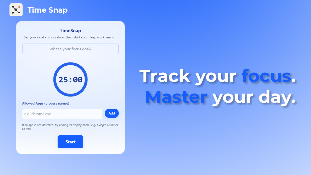 Média Timesnap - Suivez votre concentration.Maîtriser votre journée. 1