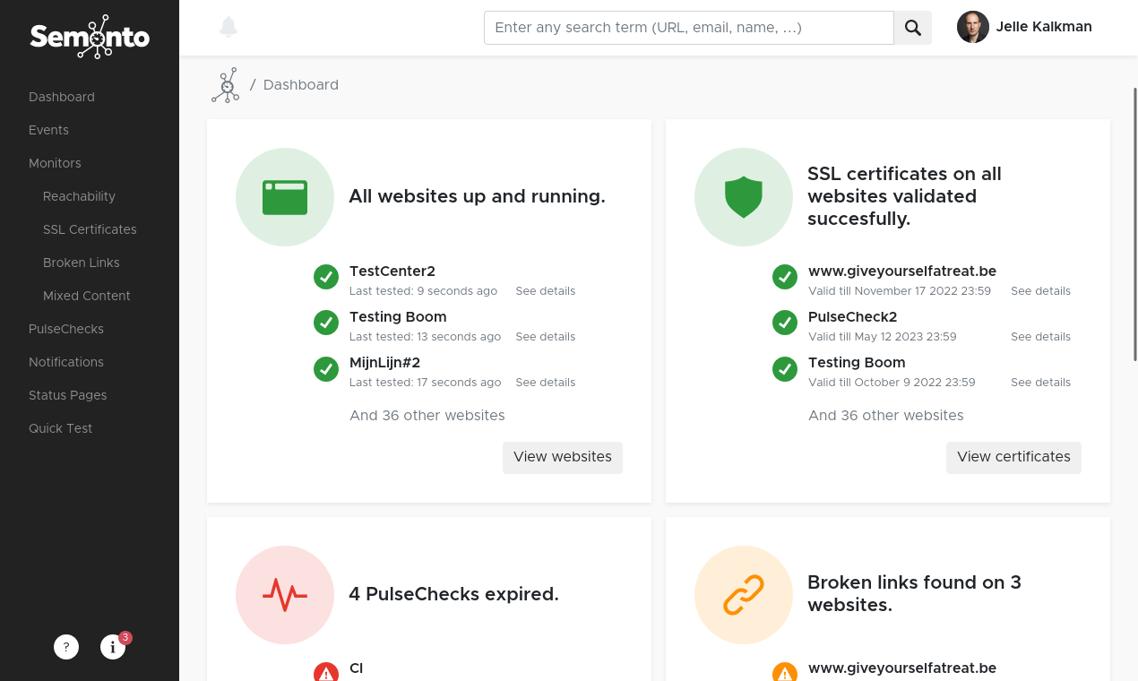 Semonto - Herramienta de monitoreo de sitios web media 2