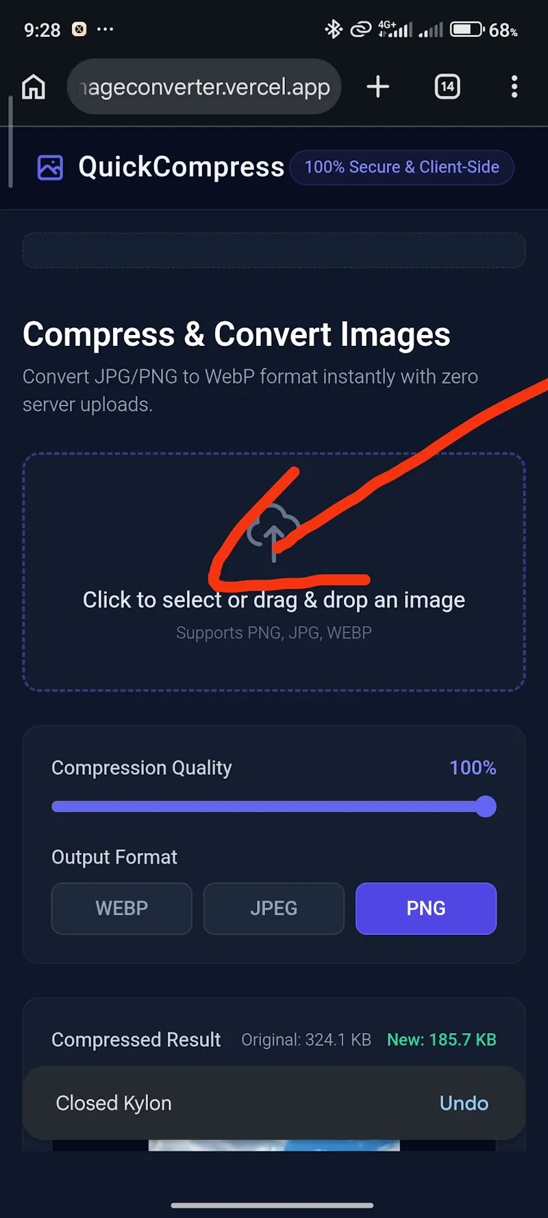 Free Image Compressor & WebP Converter screenshot 1