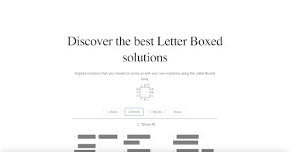 Letter Boxed Solver gallery image