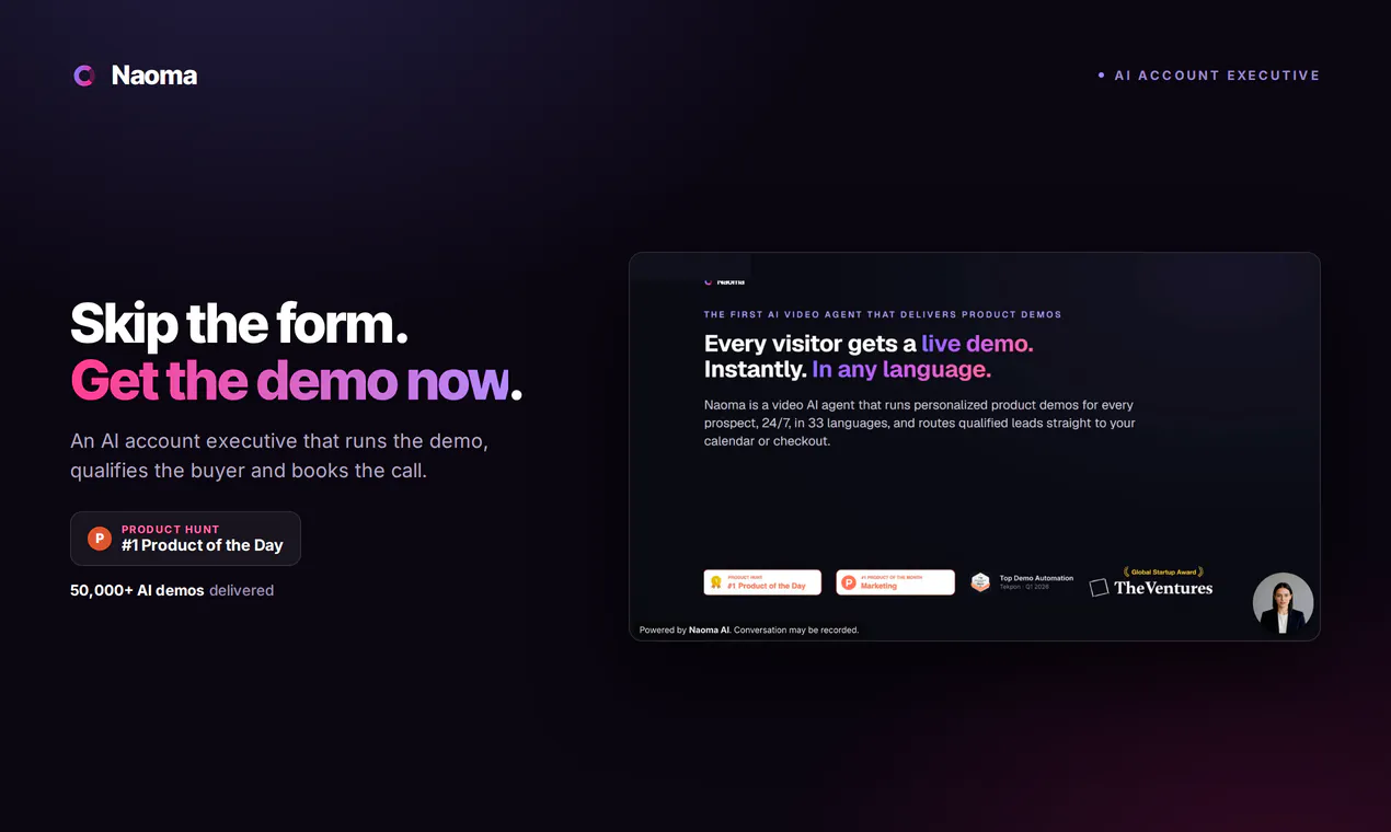 Naoma AI Demo Agent screenshot 1