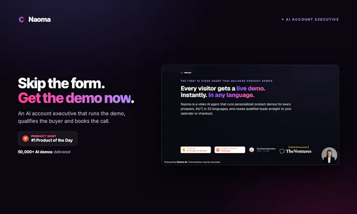 Naoma AI Demo Agent V2产品图