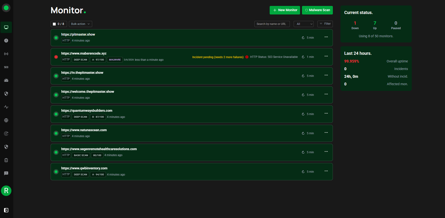 Easemonitor - Main product screenshot demonstrating key features and user interface