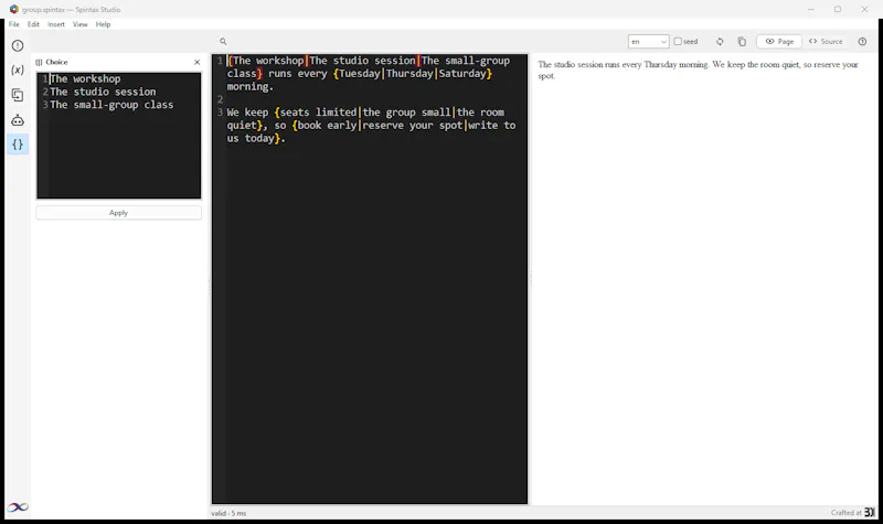 Spintax Studio screenshot 5