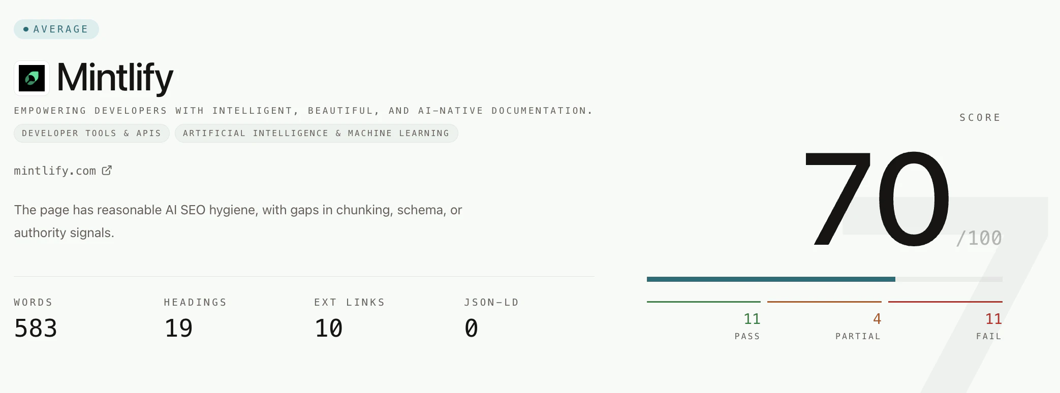 Free AI SEO Auditor screenshot 2