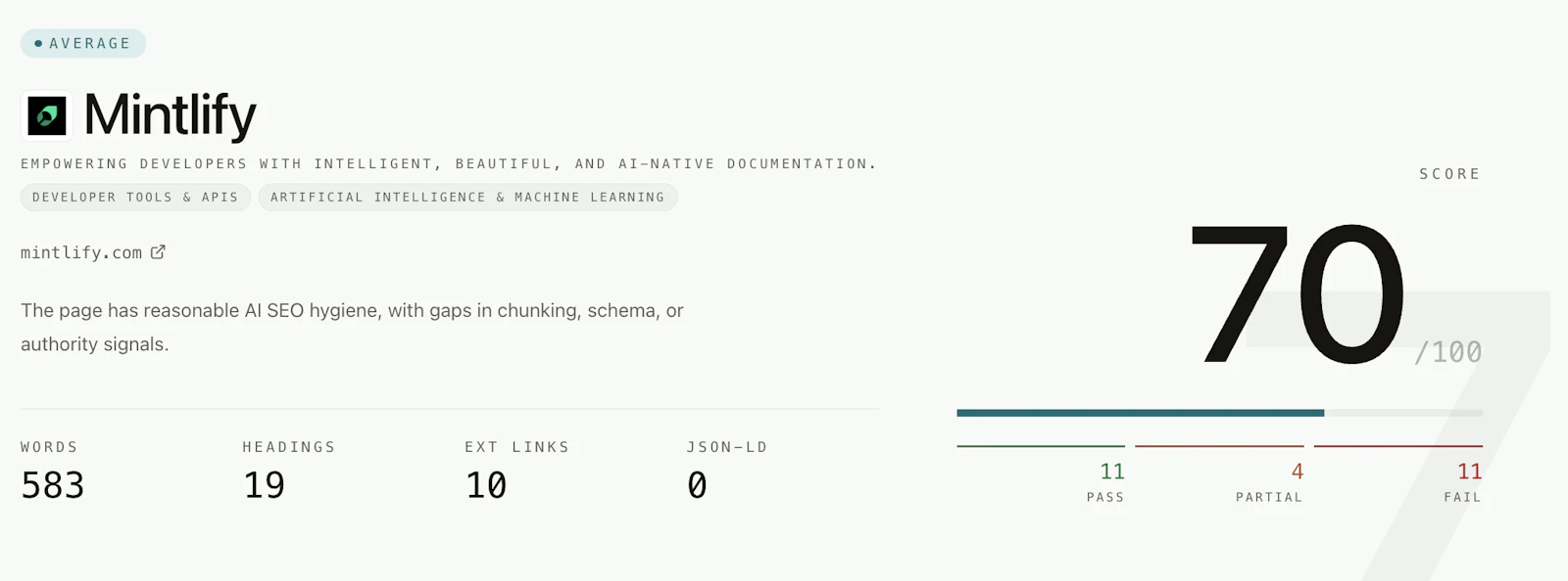 Free AI SEO Auditor screenshot 2