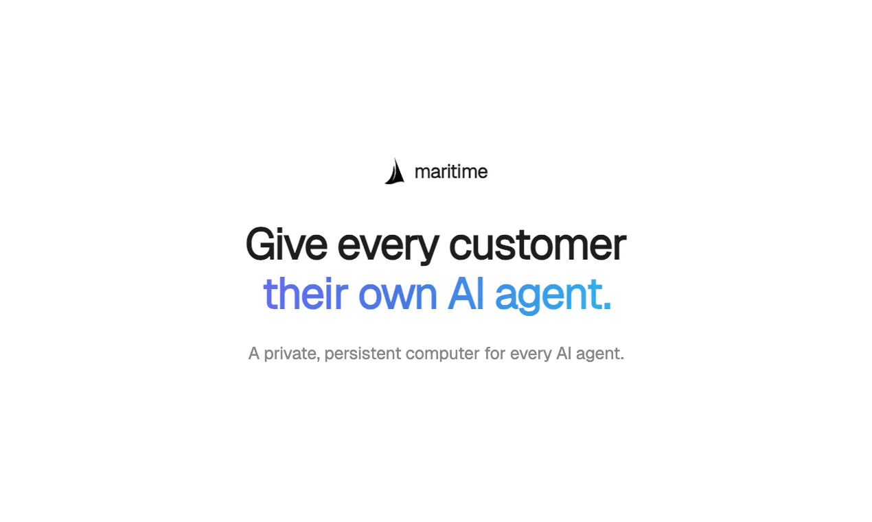 Maritime: Deploy and Host AI Agents for $1/month | Product Hunt