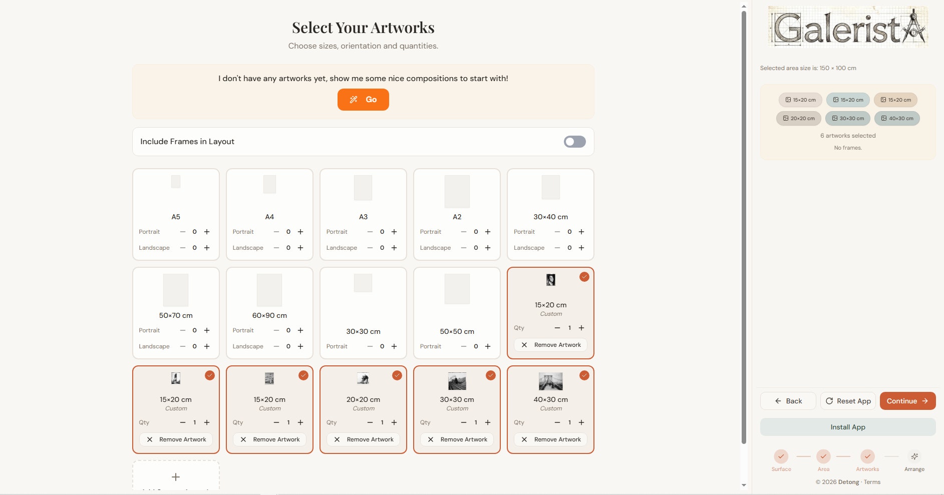 GaleristA - Screenshot 4 showing product features and functionality
