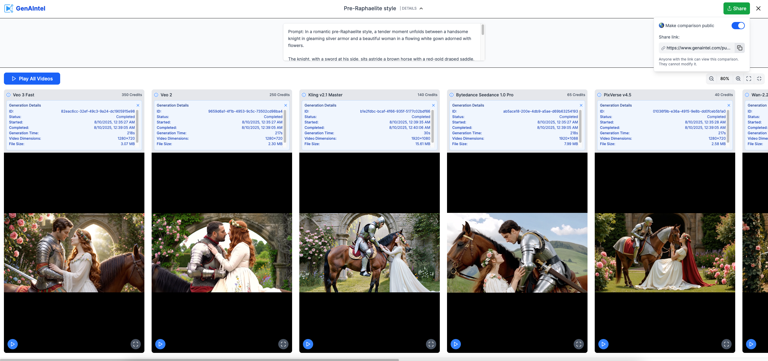 GenAIntel - Compare 40+ AI Video Models! Showcase & Share Instantly media 5