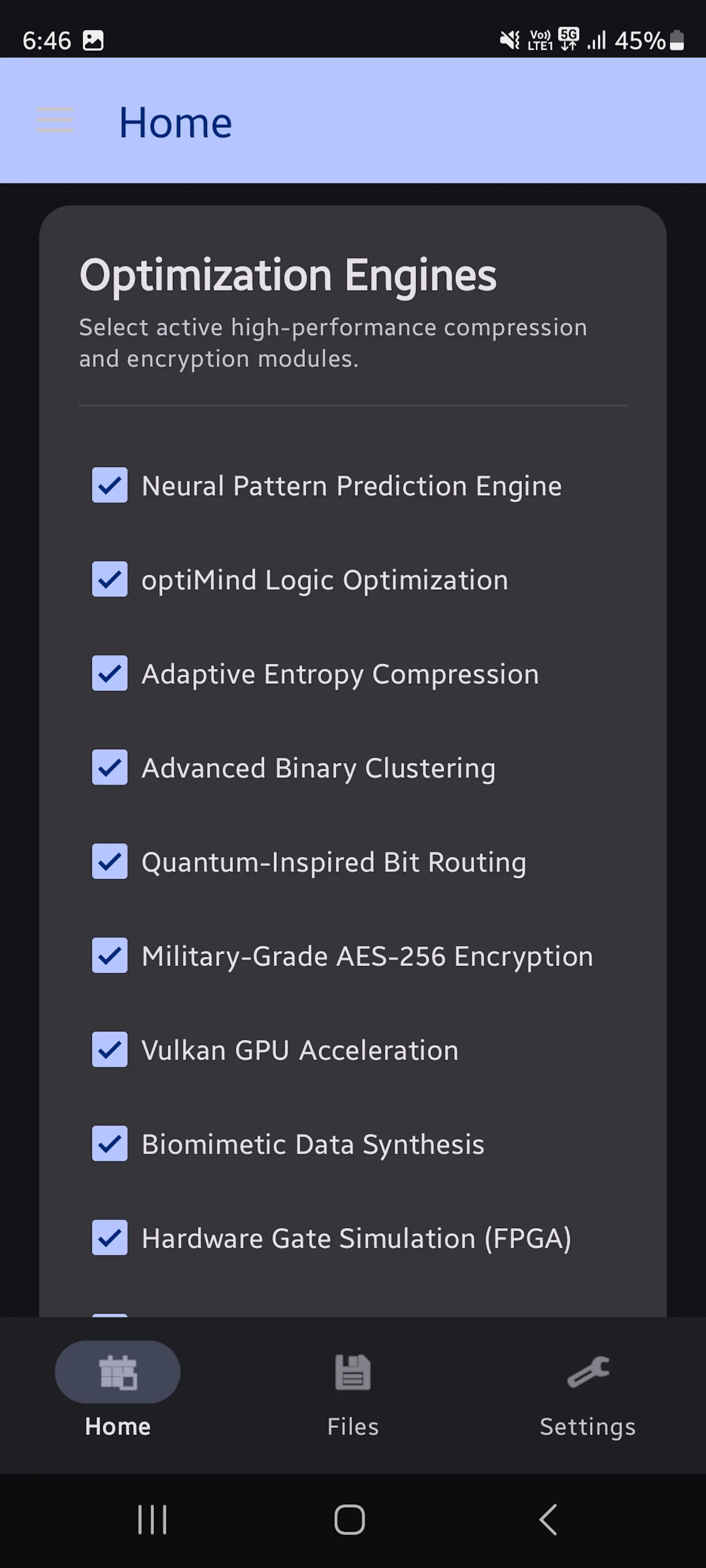 Optimind compress and Archiver  screenshot 3