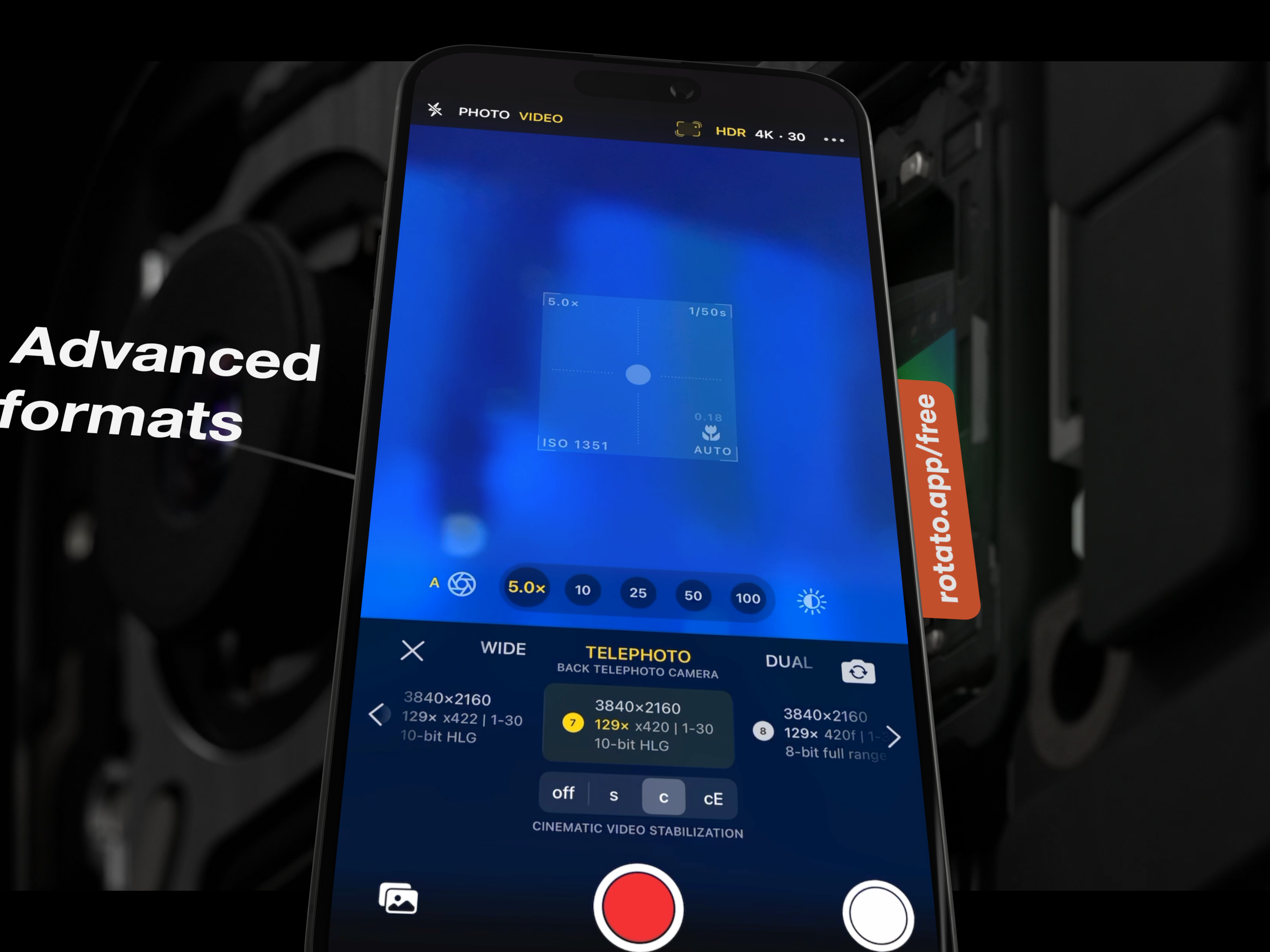 وسائط xZoom.app - كاميرا متقدمة لجهاز iPhone 7