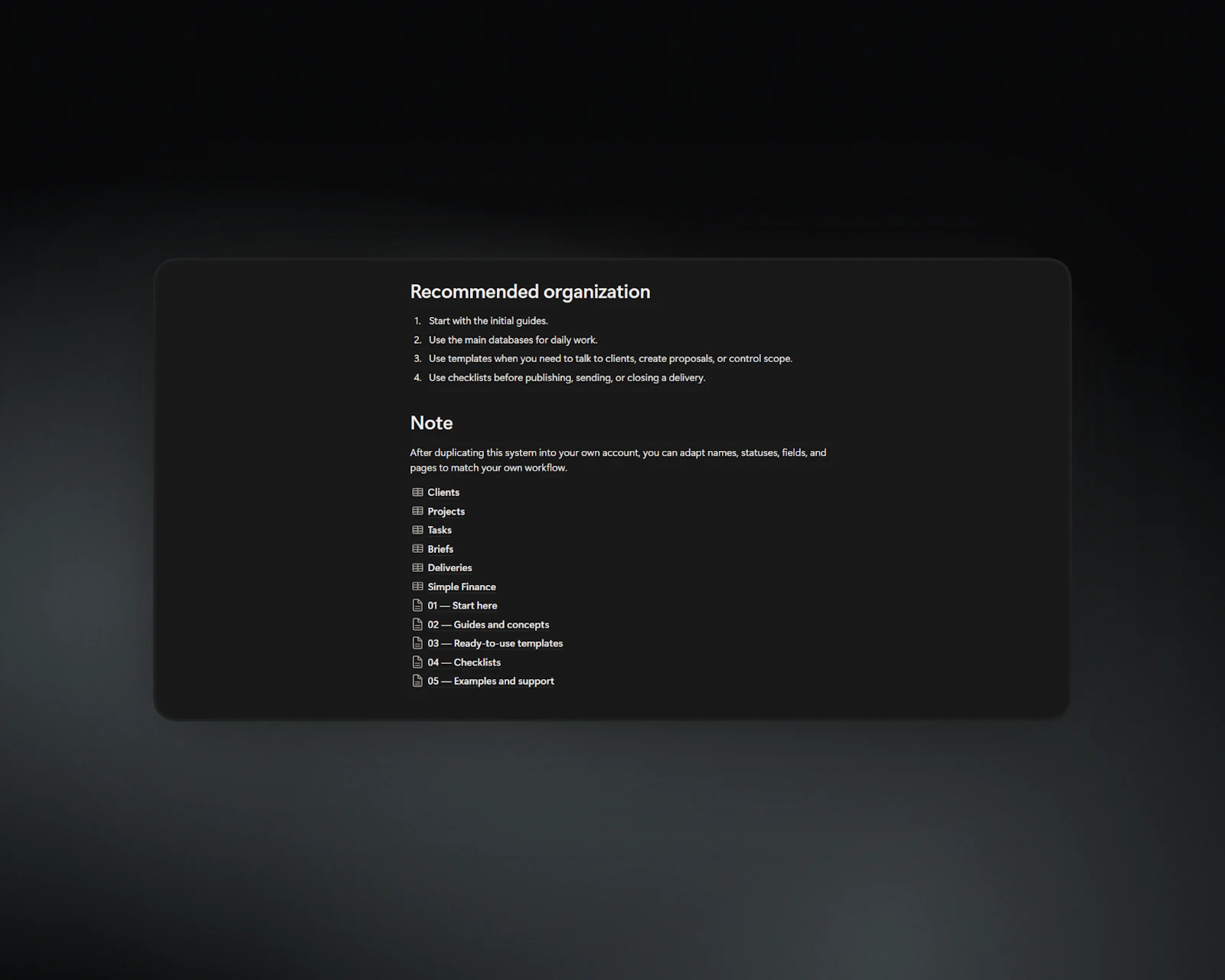 Freelance Developer Operating System screenshot 2