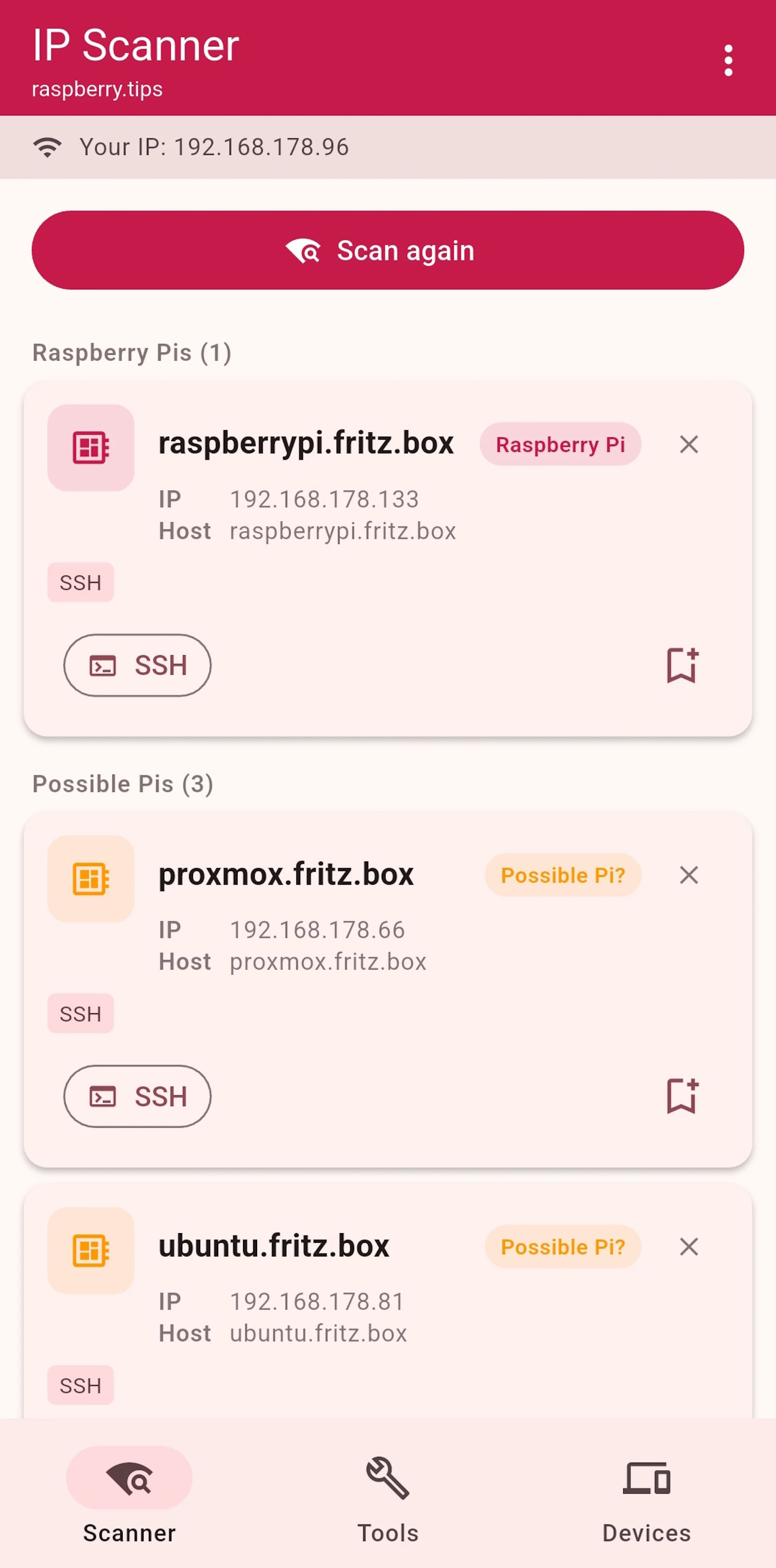 Pi Scanner screenshot 2