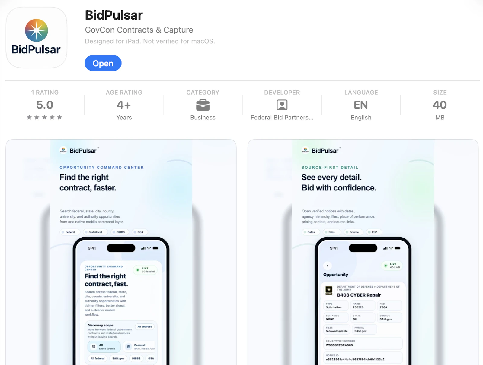 BidPulsar™ screenshot 2