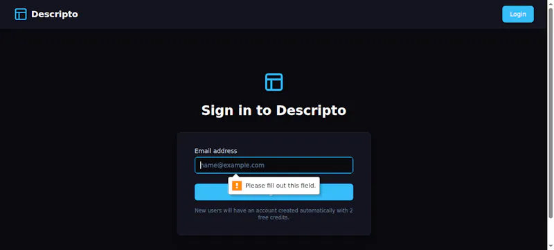 Descripto screenshot 2