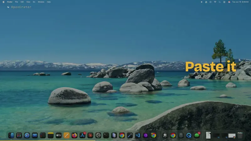 OpenCrater screenshot 1 (video preview)