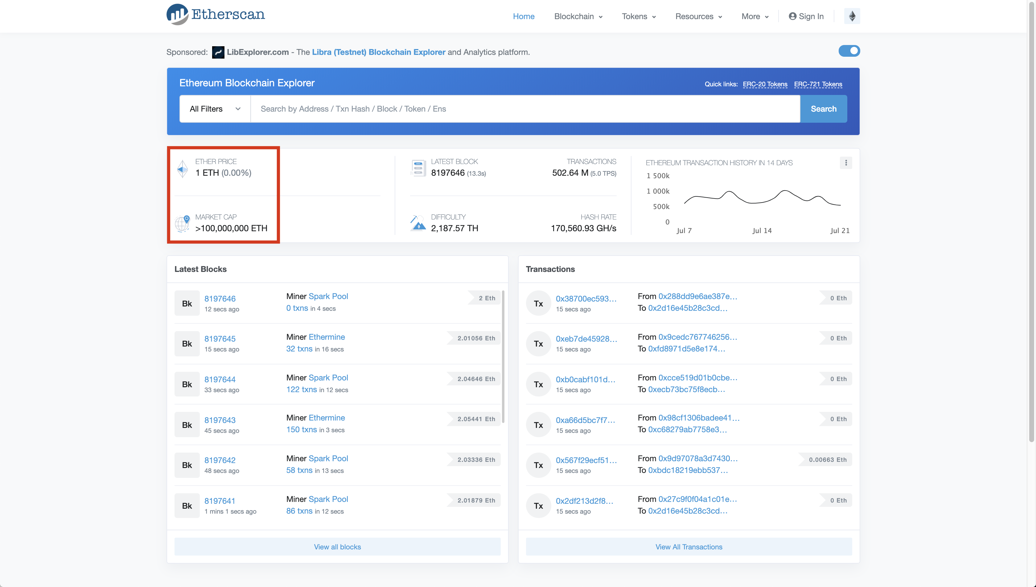 Distraction-Free Etherscan gallery image