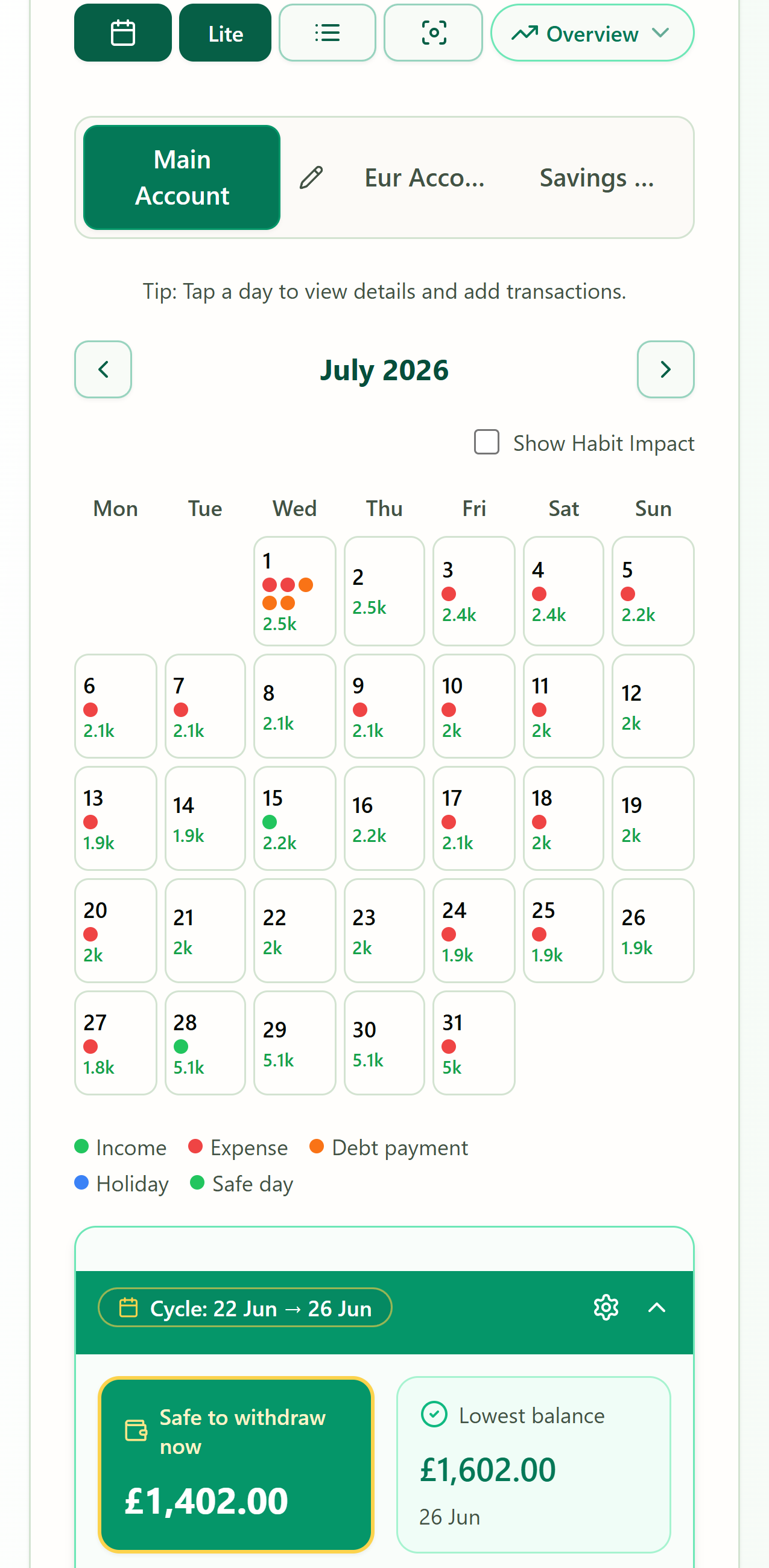 PlanMyBalance gallery image