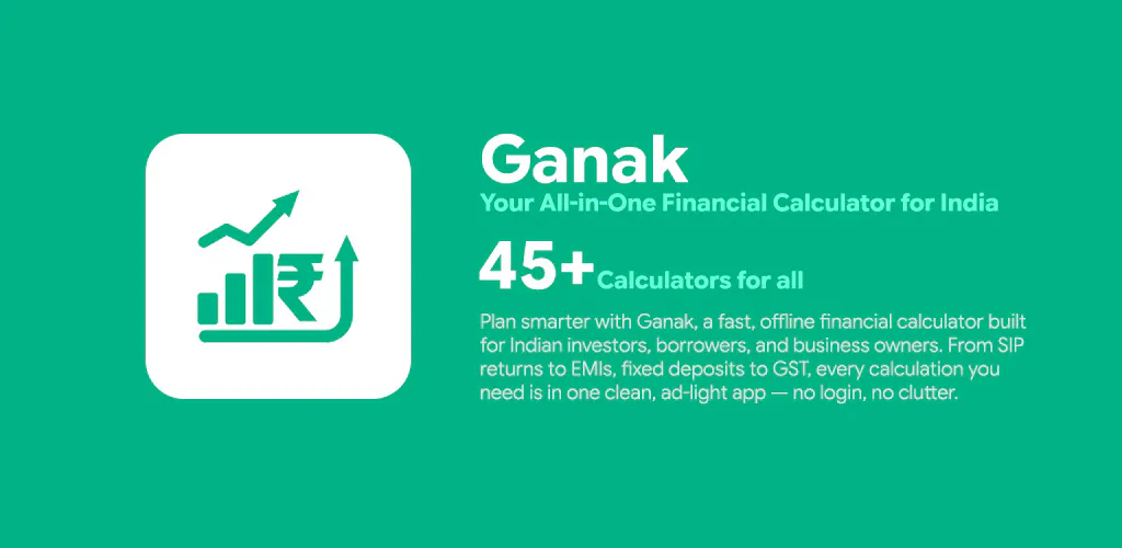 Ganak: SIP, EMI, FD, GST Calc gallery image