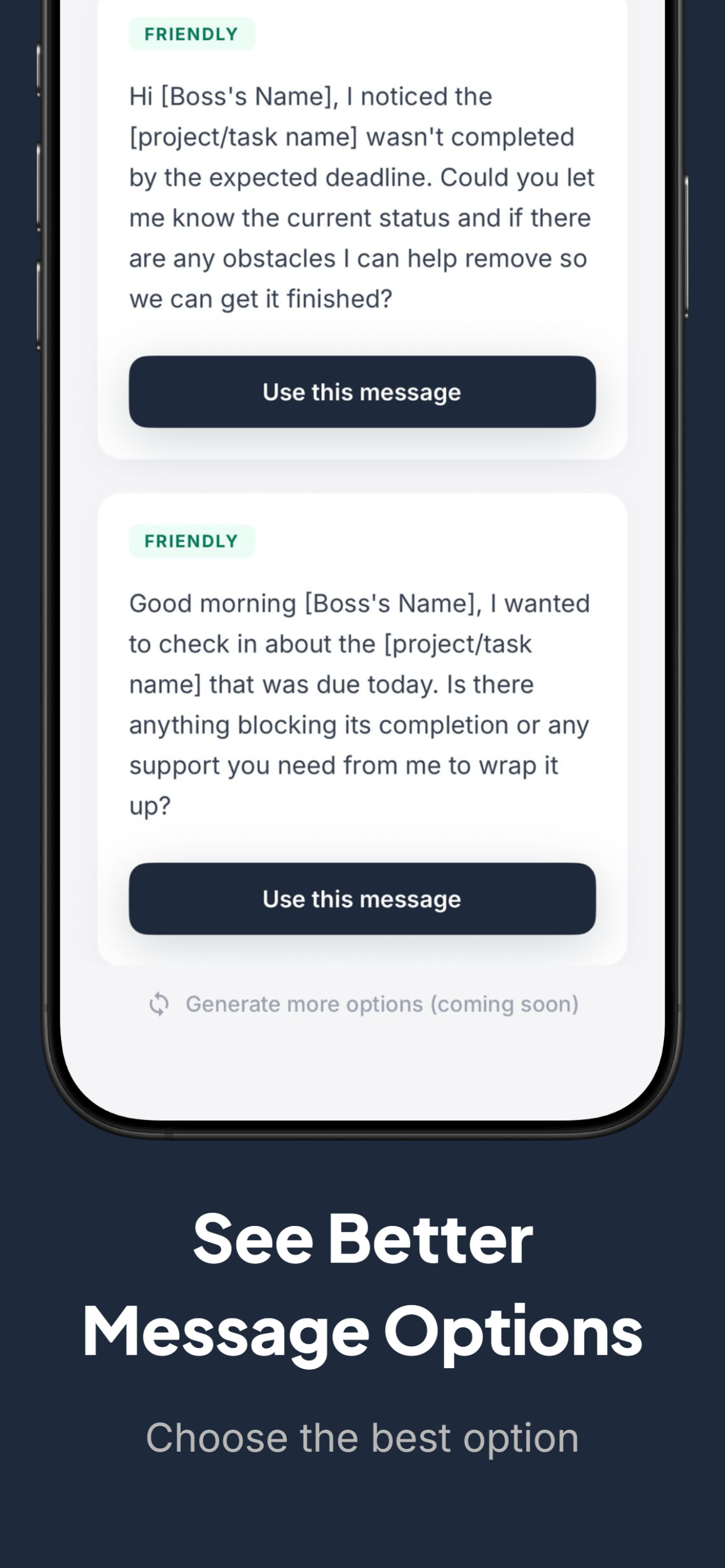 BeforeSend: Rewrite Message - Screenshot 4 showing product features and functionality