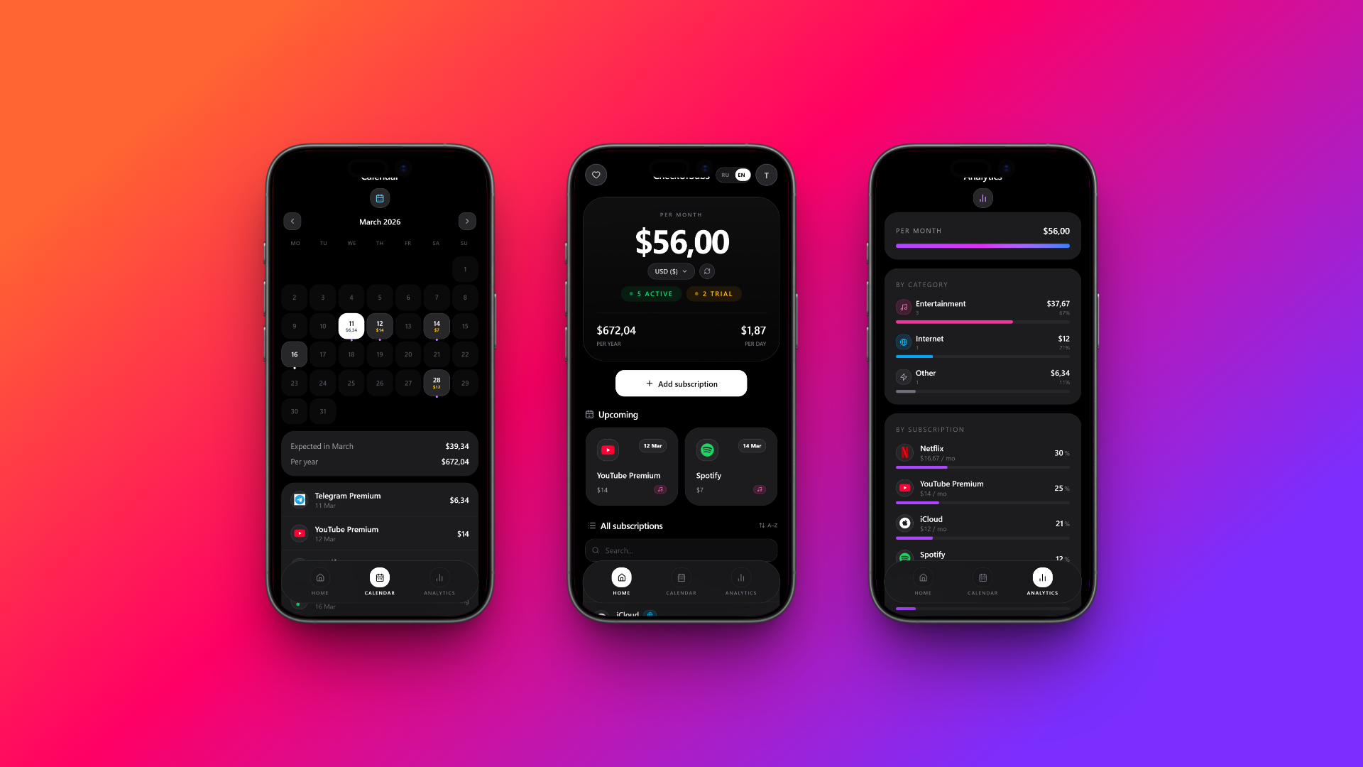 CheckUrSubs - Screenshot 2 showing product features and functionality