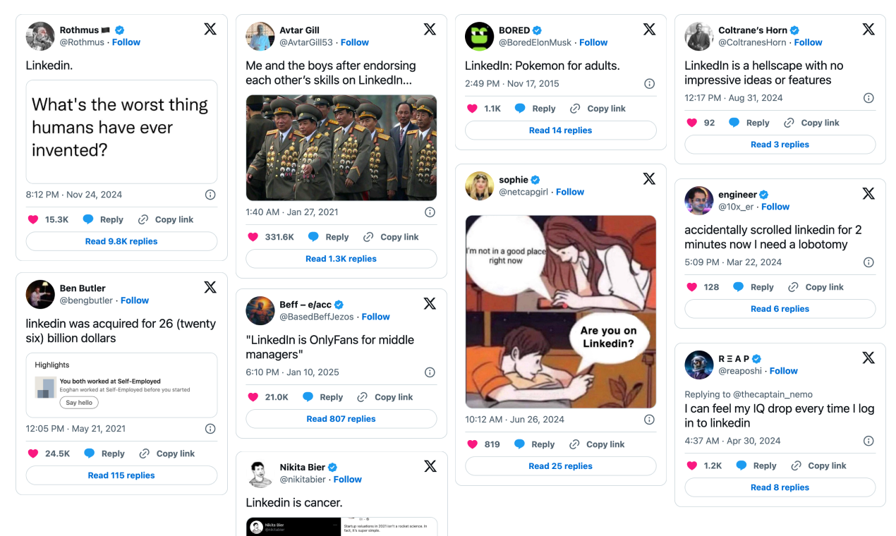 Anti-LinkedIn - A tribute to the social network for corporate NPCs media 1