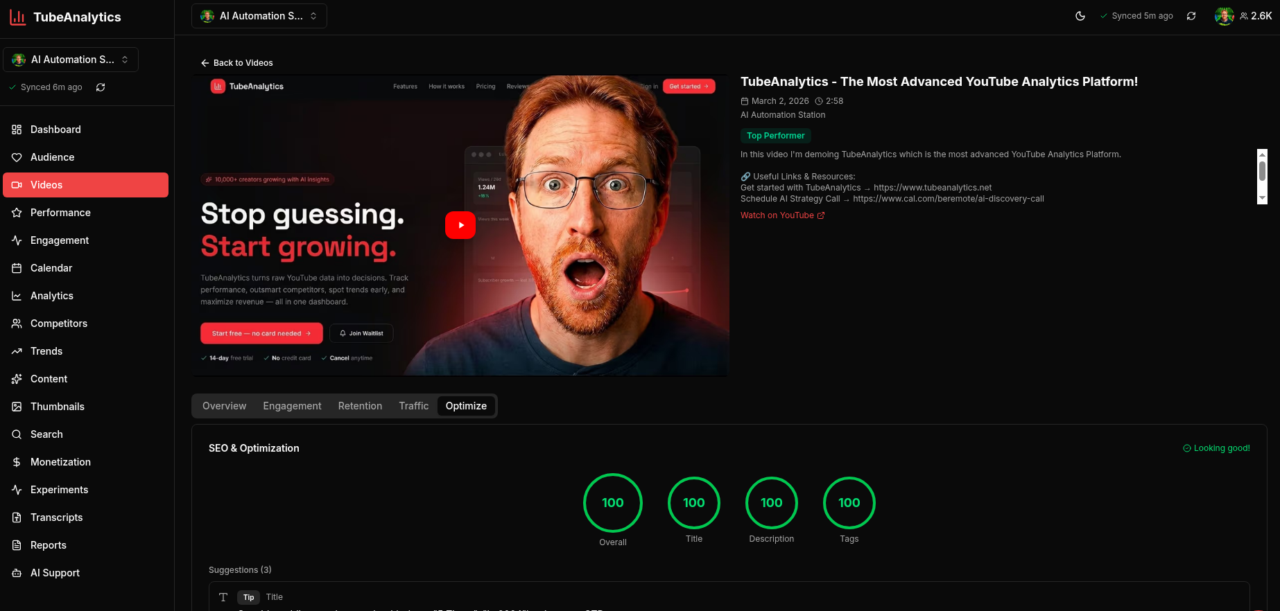 TubeAnalytics gallery image